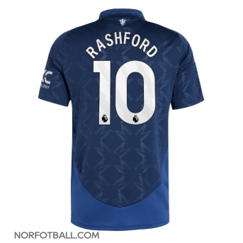 Billige Fotballdrakt Manchester United Marcus Rashford #10 Replika Bortedrakt 2024-25 Kortermet